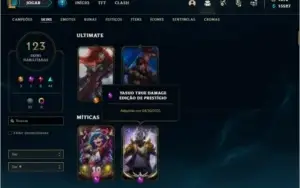 Conta - League of Legends com todos os campeões e 123 skins