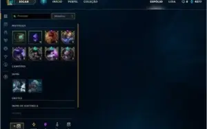 Conta com borda de ouro e poucas skins.