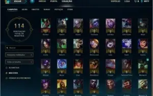 Conta com borda de ouro e poucas skins.