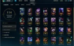 Conta com borda de ouro e poucas skins.