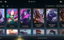 Conta Wild Rift com 151 Skins, e 41 no Lol