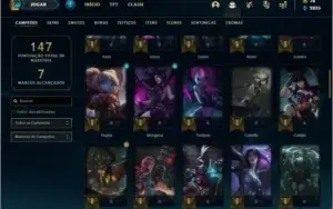 Conta prata 1 com 25 skins e 69 champs