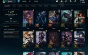 Conta prata 1 com 25 skins e 69 champs