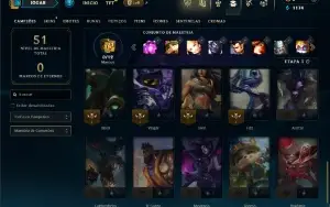 Unranked com 35 Champs e 3 Skins