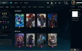 Conta MESTRE com 418 skins (Míticas, Hextec, Raras)
