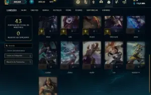 Conta ouro 1 com 21 Champs e 3 Fragmentos de skins