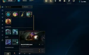 Conta ouro 1 com 21 Champs e 3 Fragmentos de skins