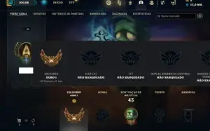 Conta ouro 1 com 21 Champs e 3 Fragmentos de skins