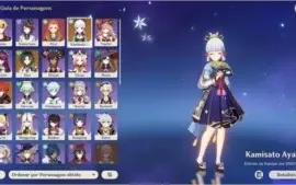 AR 46 - Ayaka + Xiao + Diluc + Mona + armas