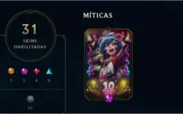 conta lol Gold 3, 31 skins nunca banido