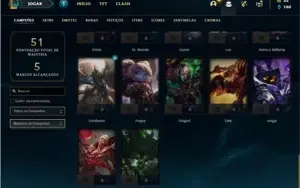 Conta ouro 4 com 42 Champs e 3 Skins ( EMAIL NÃO CONFIRMADO)