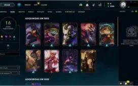 CONTA LOL NIVEL 96, 16 SKIN E 52 CHAMP