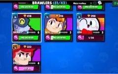 Conta com 16k+, 31 Brawlers, alguns com as PowerUps.