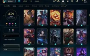 Conta Platina 4 com TODOS os champs e 439 Skins + 67 Cromas