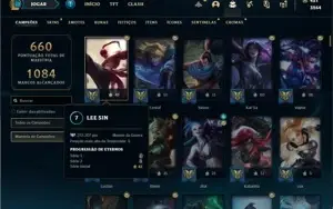 Conta Platina 4 com TODOS os champs e 439 Skins + 67 Cromas
