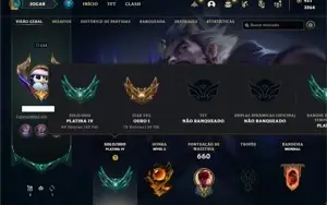 Conta Platina 4 com TODOS os champs e 439 Skins + 67 Cromas