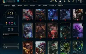 Conta Platina 4 com TODOS os champs e 439 Skins + 67 Cromas