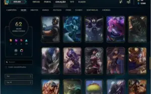 Conta League of Legends 114 campeões, 62 skins GOLD 4