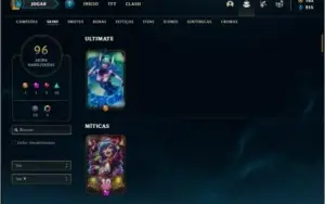 Conta bronze 1 com 91 champs e 96 skins ( MAIN TOP / SUP )