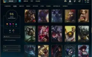 Conta bronze 1 com 91 champs e 96 skins ( MAIN TOP / SUP )