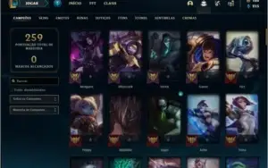 Conta bronze 1 com 91 champs e 96 skins ( MAIN TOP / SUP )