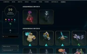 Conta no LoL + de R$4.500,00 em skins e ícones