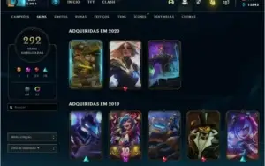 Conta no LoL + de R$4.500,00 em skins e ícones
