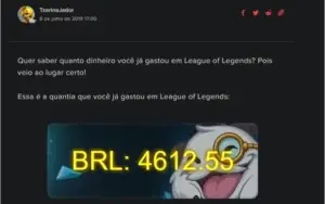 Conta no LoL + de R$4.500,00 em skins e ícones