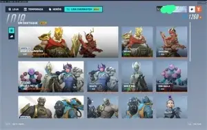 CONTA OW2 FULL SKINS, SKINS CONTENDERS, SKINS OWL, TOKENSOWL