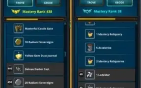 Conta de Trove 28k de Power rank e Maestria 476