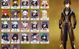 Genshin impact - Ar54 - 5 Personagen 5* ... 2 Armas 5*