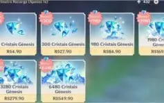 Genshin impact - Ar54 - 5 Personagen 5* ... 2 Armas 5*