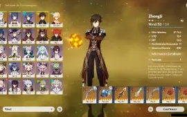 GENSHIN IMPACT - AR47 , 4 personagens T5 e 7 Armas T5 +3 Bis