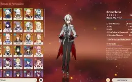 Genshin AR-60(20 Personagens T5 e 14 armas T5)