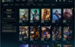 Conta LoL - todos os campeóes - 123 skins