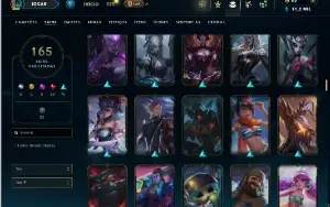 Unranked com TODOS os champs e 165 Skins + 4 Prestigios