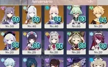 Conta Genshin Impact AR 31 com 4 Personagens T5 e 1 Arma T5