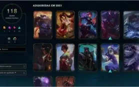 Vendo conta no League of Legends, mestre com 118 skins.