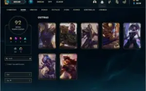 Conta platina 4 com 7 Vitoriosas, 130 champs e 92 skins