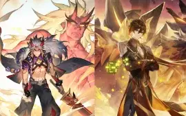 AR45 – Itto com BIS + Zhongli com BIS + Keqing + Qiqi + Arco
