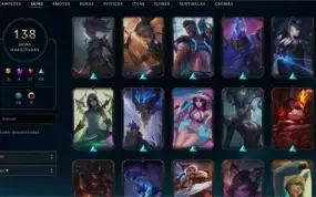 CONTA LOL LVL 380 140Skins PLAT 4