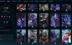 CONTA LOL LVL 380 140Skins PLAT 4