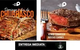 Pack 180 artes De Churrascaria Editáveis Photoshop
