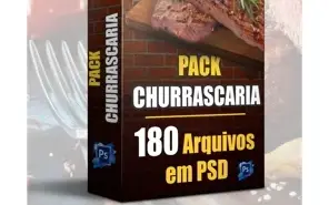 Pack 180 artes De Churrascaria Editáveis Photoshop