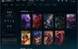 ACC DE LOL 165 SKINS, 2 ULTIMATE,TODOS OS CHAMPS, 24 EMOTES