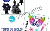 1321 Topos de Bolo Arquivo Digital Silhouette Studio