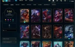 CONTA DE LOL 166SKIN LIMPA COM TODOS OS DADOS