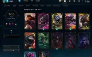 CONTA DE LOL 166SKIN LIMPA COM TODOS OS DADOS