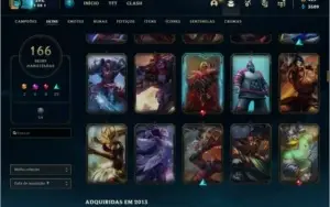 CONTA DE LOL 166SKIN LIMPA COM TODOS OS DADOS