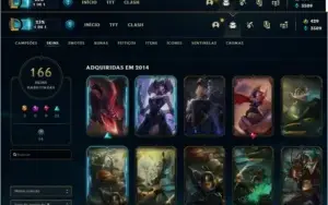 CONTA DE LOL 166SKIN LIMPA COM TODOS OS DADOS
